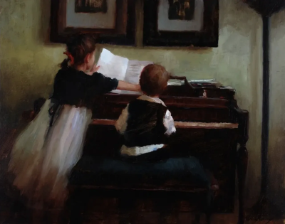 马尔西·奥莱什凯维奇-泰勒是一位美国当代具象画家，以细腻、安静且富有心理深度的人物绘画而受到关注。她的作品多以女性形象为核心，画面氛围克制而亲密，人物常处于沉思、放松或情绪内敛的状态之中。马尔西擅长运用…