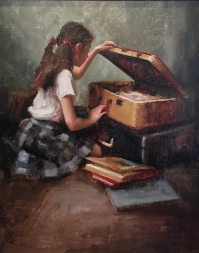 马尔西·奥莱什凯维奇-泰勒是一位美国当代具象画家，以细腻、安静且富有心理深度的人物绘画而受到关注。她的作品多以女性形象为核心，画面氛围克制而亲密，人物常处于沉思、放松或情绪内敛的状态之中。马尔西擅长运用…