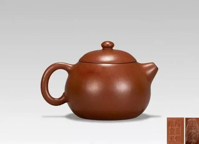 当代 王寅春 朱泥小品倒把西施紫砂壶