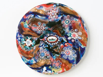 ▲ 《贡多拉万花盘》（1846）威尼斯玻璃大师乔万尼·巴蒂斯塔·弗兰奇尼 作现藏于穆拉诺玻璃博物馆