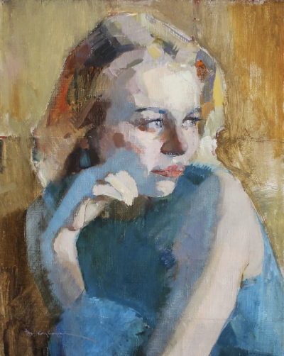 瓦迪姆·苏沃洛夫是一位俄罗斯当代具象画家，以融合写实基础与表现性绘画语言而受到关注。他的作品多以人物形象为核心，画面气氛冷静而略带忧郁，人物常处于沉思、停顿或内在张力积聚的状态。苏沃洛夫擅长运用克制的…