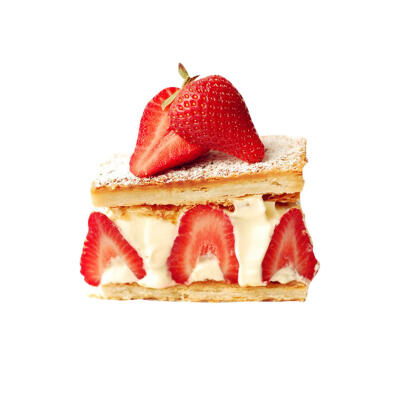 草莓甜品白底头像