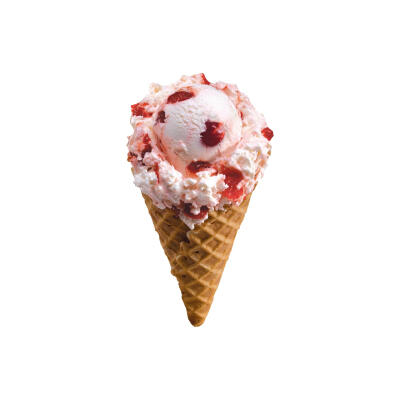 草莓冰激凌白底头像