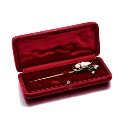 叶卡捷琳娜大帝时期的金镶珍珠钻石发簪