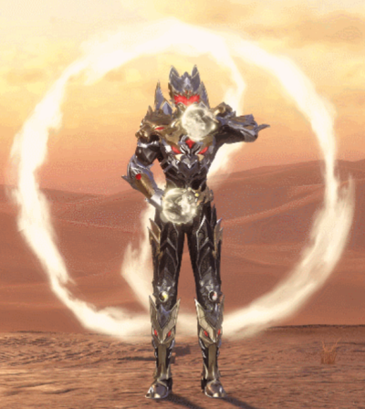 铠甲勇士帝皇侠，乾坤极光。联动男款时装，联动专属休闲动作【威光】。手游《逆水寒》联动《铠甲勇士帝皇侠》。(侵权删)