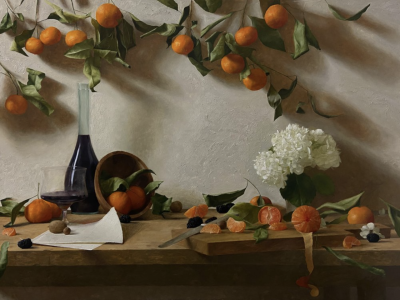 卡罗琳·尼尔森 是一位美国当代古典写实肖像画家，现居北卡罗来纳州。成长于弗吉尼亚阿灵顿，从小酷爱绘画，2016 年进入 VCU 就读后，因不满现代艺术课程技术性不足，于 2018 年退学，转向传统技法自学 。