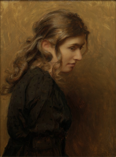 卡罗琳·尼尔森 是一位美国当代古典写实肖像画家，现居北卡罗来纳州。成长于弗吉尼亚阿灵顿，从小酷爱绘画，2016 年进入 VCU 就读后，因不满现代艺术课程技术性不足，于 2018 年退学，转向传统技法自学 。