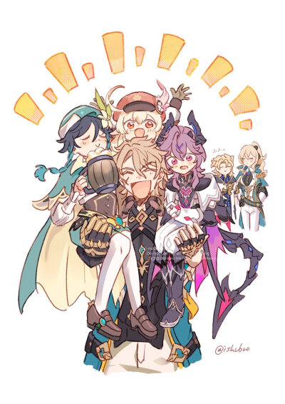 原神 法尔伽 温迪 杜林 可莉
阿贝多 琴