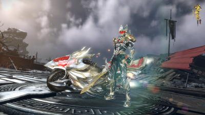 铠甲勇士帝皇侠，帝皇驹。联动男款时装，联动祥瑞。手游《逆水寒》联动《铠甲勇士帝皇侠》。(侵权删)