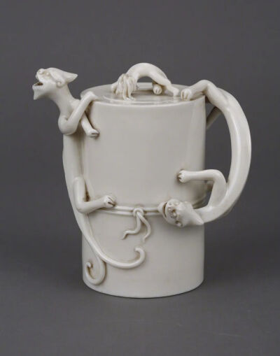 德化窑双螭纹盖壶 清康熙 观复博物馆