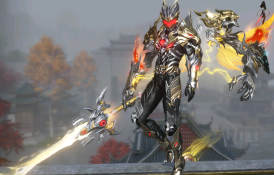 铠甲勇士帝皇侠，帝皇剑。联动男款时装、联动主武器【帝皇·烁剑】、联动玄甲【赫威帝皇】。手游《逆水寒》联动《铠甲勇士帝皇侠》。(侵权删)