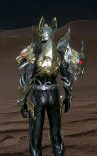 铠甲勇士帝皇侠。联动男款时装、联动背挂配饰【帝皇·玉核】。手游《逆水寒》联动《铠甲勇士帝皇侠》。(侵权删)