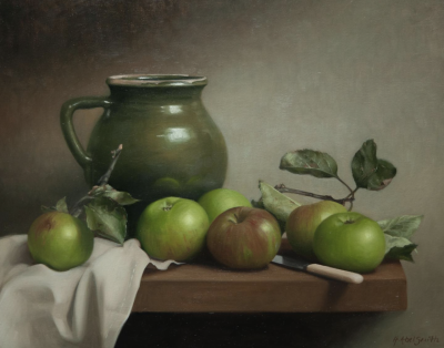 亨丽埃塔·阿贝尔·史密斯是一位专精于写实肖像与静物绘画的英国当代艺术家，采用油画和炭笔表达形式。她在意大利佛罗伦萨查尔斯·塞西尔学院接受传统古典写生训练，之后融合比例法，将作品定义为“经历时间沉淀的花卉…