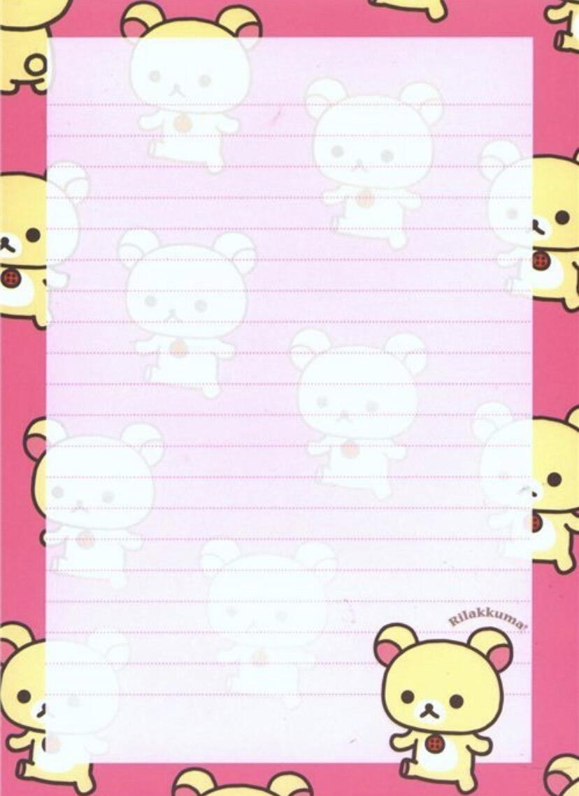 轻松熊便签素材