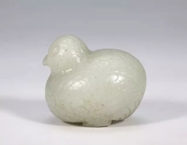 青白玉雕鹌鹑   清代观复博物馆藏