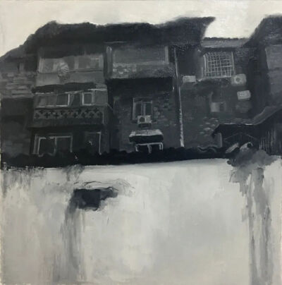 连润璘 《墙那边》 35cm×35cm 
布面油画  2020年  指导教师：余陈
