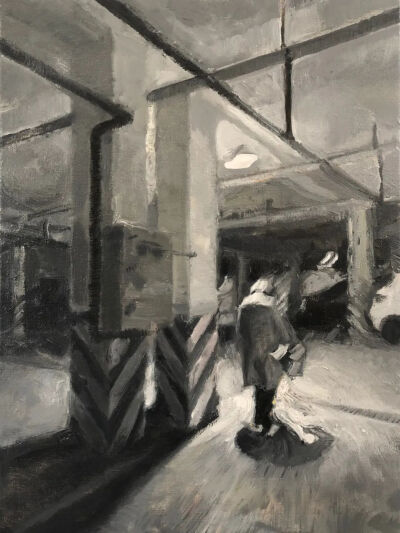 陈玮怡 《失焦2》 40cm×30cm 
布面油画  2020年  指导教师：卢征远
