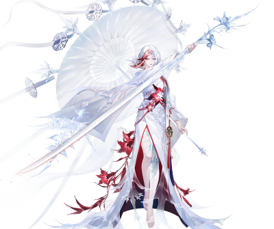 雪御前·觉醒（cv：早见沙织/四喜）
既有龙胆幽玄之美，也有冰雪凌厉之姿的「巫女剑圣」。
当平氏的烈焰呼啸而来，焚尽四野。
在深渊之畔，她以凡躯冲破桎梏，将剑刃执于掌中。
雪落无声，剑过无痕——
优雅而果决的…