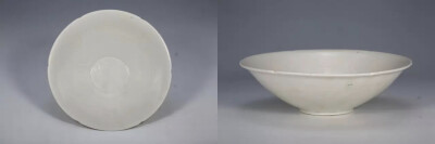 定窑白釉刻划莲花纹六瓣花口碗  北宋
上海观复博物馆藏
