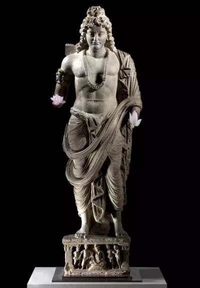 公元3-4世纪犍陀罗菩萨立像（澳大利亚国家美术馆藏）