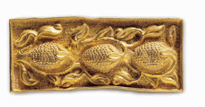 西夏 荔枝纹金牌饰 宁夏银川市西夏陵发掘出土
宁夏博物馆藏
