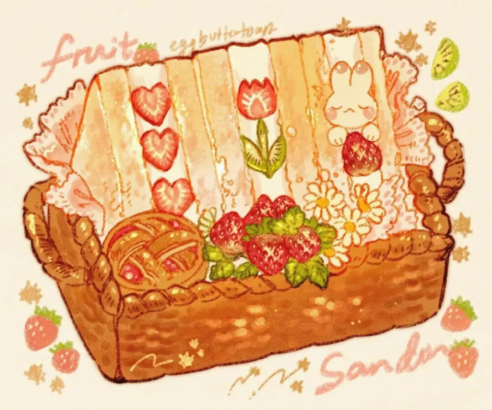 治愈系美食插画
