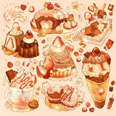 治愈系美食插画