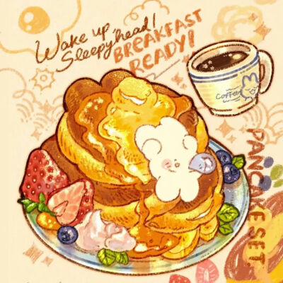 治愈系美食插画