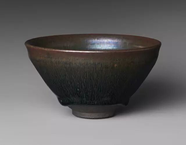 建窑兔毫盏 宋代 
大都会博物馆藏
