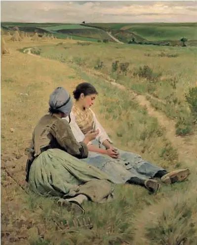 比利时画家Firmin Baes乡村油画