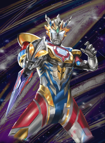 网友自制，奥特曼卡牌描绘。泽塔奥特曼，德尔塔天爪。贝利亚黄昏。(侵权删)