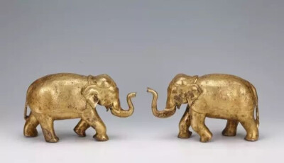 铜鎏金象  清乾隆
观复博物馆藏
