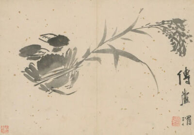 明 徐渭 《人物花卉册(传芦) 》
故宫博物院藏

