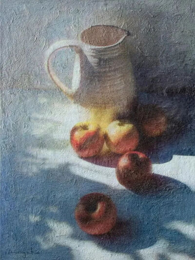 英国艺术家Andrejs Dinvalds （安德烈•丁瓦尔兹） 1970年出生于拉脱维亚里加，曾在波罗地海的媒体公司承担过多个电视频道的视觉设计工作。Andrejs画的通常都是非常简单常见的器皿，水果或者鲜花，多以俯视的角度，…