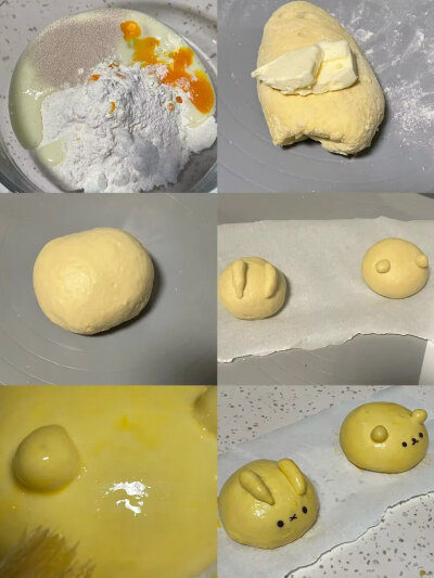 米菲兔汉堡美食教程