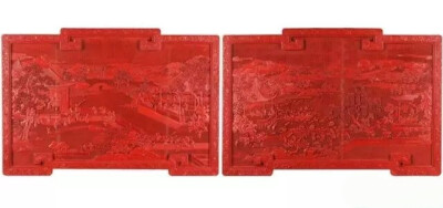 剔红婴戏图挂屏 清乾隆 
观复博物馆藏
