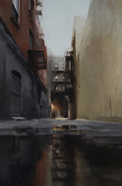 金·科根是一位爱尔兰当代具象绘画艺术家，以深沉而富有心理张力的人物肖像闻名。她的作品多聚焦于单一人物，画面简洁、构图集中，人物常直视或若有所思地面对观者，呈现出一种安静却不容回避的存在感。金·科根的用色…