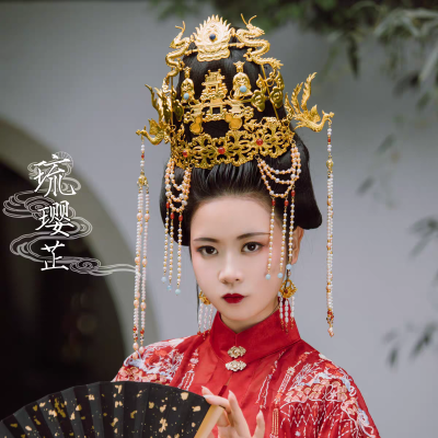 琉樱芷铜镀金汉服头面