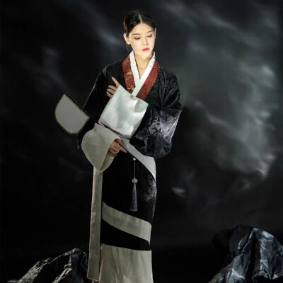 佛伦汉服战国袍复原曲裾