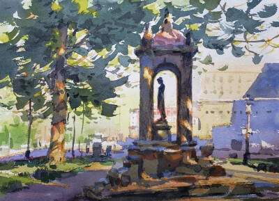 这些作品就是出自华裔水彩画家钟永宏之手他的水彩，不仅受到来自世界各地人们的追捧他还开授了自己的网上水彩课程成为无数人争相学习的水彩首选