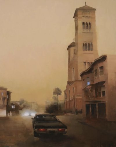 金·科根是一位爱尔兰当代具象绘画艺术家，以深沉而富有心理张力的人物肖像闻名。她的作品多聚焦于单一人物，画面简洁、构图集中，人物常直视或若有所思地面对观者，呈现出一种安静却不容回避的存在感。金·科根的用色…