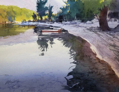 这些作品就是出自华裔水彩画家钟永宏之手他的水彩，不仅受到来自世界各地人们的追捧他还开授了自己的网上水彩课程成为无数人争相学习的水彩首选