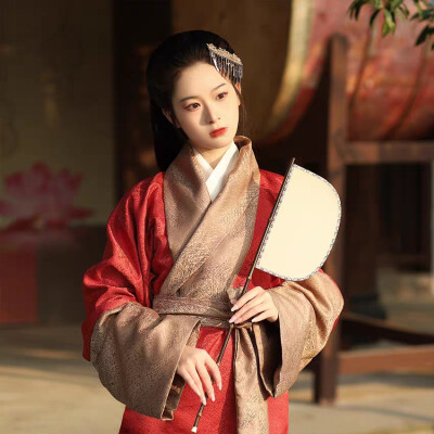 佛伦汉服战国袍复原曲裾