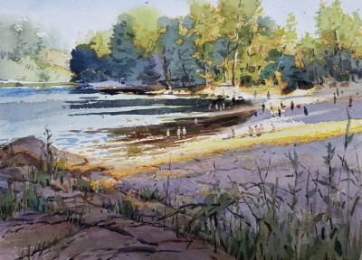 这些作品就是出自华裔水彩画家钟永宏之手他的水彩，不仅受到来自世界各地人们的追捧他还开授了自己的网上水彩课程成为无数人争相学习的水彩首选