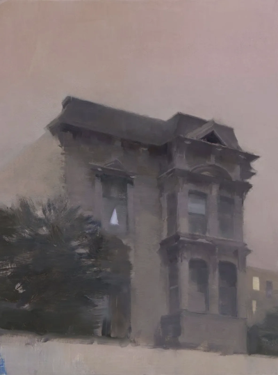 金·科根是一位爱尔兰当代具象绘画艺术家，以深沉而富有心理张力的人物肖像闻名。她的作品多聚焦于单一人物，画面简洁、构图集中，人物常直视或若有所思地面对观者，呈现出一种安静却不容回避的存在感。金·科根的用色…