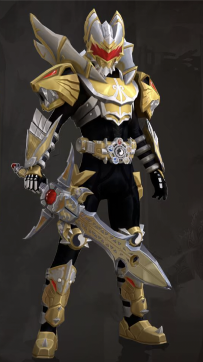 铠甲勇士帝皇侠，极光剑。联动时装。《奥奇传说》联动《铠甲勇士帝皇侠》。