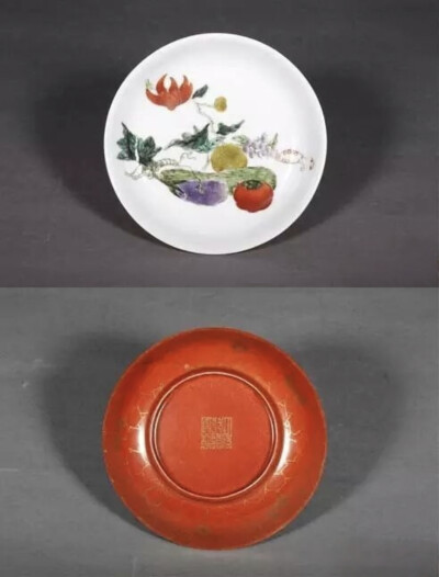 清乾隆  粉彩瓜果纹小盘
观复博物馆藏
