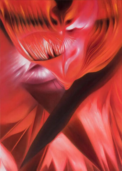 马若骢《羽翼丰腴千刀过》
布面油画丙烯，70×50cm，2025年
