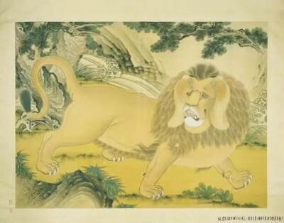 清代 《狻猊图》
台北故宫博物院藏
