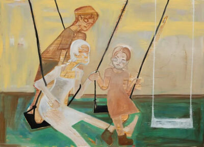 孙玛侬《Escarpolette》
布面油画，130×180cm，2025年
